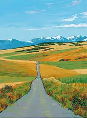 Chris MacClure, Wild Rose Country, 2009, acrylic on wood board