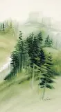Marjorie Pigott, Greening Earth, watercolour on paper
