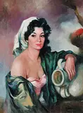 Albert Ràfols i Cullerés, Untitled - Spanish Beauty, oil on canvas