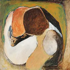 Richard Reid, Human Landscape No. 76, acrylic on wood panel