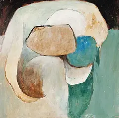 Richard Reid, Human Landscape No. 79, 1968, acrylic on wood panel