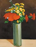 Les Thomas, Flowers, 1992, oil on canvas