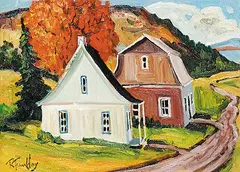 Roland Tremblay, Granger et Maison St Ferreol, Quebec, 2008, oil on canvas