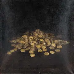 Neil Wedman, Untitled - Coins, 2003, oil on canvas