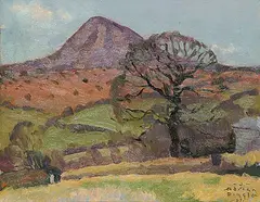 Sharpe Tor Cornwall, Early Spring by Adrian Dingle, 1937, oil on wood board, sold Apr 2013