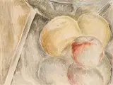Lionel LeMoine FitzGerald, Apples, watercolour on paper