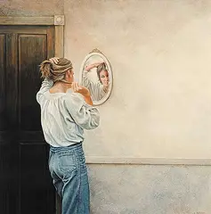 Leonard James Gibbs, Mirror, Mirror, 1980, acrylic on wood board