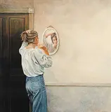 Leonard James Gibbs, Mirror, Mirror, 1980, acrylic on wood board