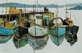 Hilton Macdonald Hassell, Fishing Fleet at Killybegs, Donegal, Eire