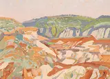 Badlands, Irvine Alberta by Illingworth Kerr, 1982, oil on canvas board, sold Apr 2013