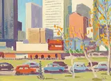 A View From the River by Illingworth Kerr, 1984, oil on canvas board, sold Apr 2013