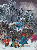 Pauline Thibodeau Paquin, C'est trop haut pour sauter, 1996, acrylic on canvas