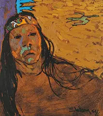 Arthur Shilling, Part of Dream Series of Spiritual Past and Future, 1981, oil on wood board