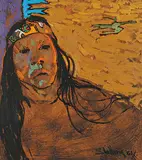 Arthur Shilling, Part of Dream Series of Spiritual Past and Future, 1981, oil on wood board