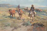 Jack Elmo King, Untitled - Riding the Herd