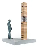 Raymond Arnatt, Black Light, mixed media sculpture