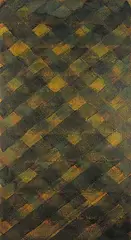 Edward William Godwin, Tartan Time Wheel, acrylic on canvas