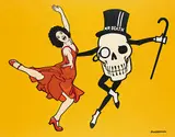 . ManWoman, Let's Dance [Mr. Death Series], 1988, oil on canvas