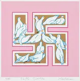 . ManWoman, Gentle Swastika #17/49, colour silkscreen on paper