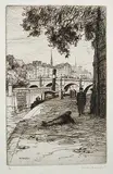 Frank Armington, Pont Neuf, Paris #9/80, 1912, etching on paper