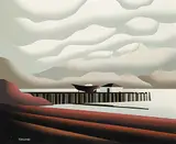 Don Bergland, Wharf, Squamish B.C., 1983, acrylic on canvas