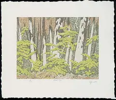 A. J. Casson, Forest Edge [Green] #48/150, colour lithograph on paper