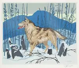 A. J. Casson, Untitled - Lone Wolf, colour silkscreen on paper
