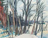 Thomas Frederick Haig Chatfield, Edge of the Lake, Doe Lake, Muskoka Ont., oil on wood board
