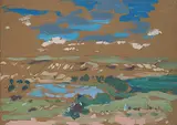 Ken Christopher, Mule Deer Country, 1986, acrylic on canvas