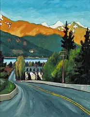 Glenn Clark, Down to Kaslo, 2008, oil on wood panel