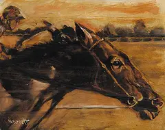 Jane Everett, Thoroughbred I, 2005, oil on wood board