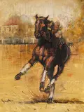 Jane Everett, Stake Race VI, 2005, oil on wood board