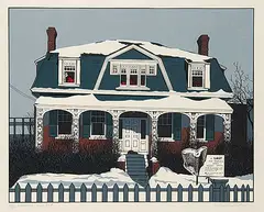 Bill Featherston, Ashbridge House #12/50, 1974, colour silkscreen on paper