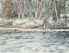 The Belanger Suite - Rainbow Run #9/20 by Edward William Godwin, hand coloured lithograph on paper, sold Apr 2013