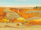 Mary Spice Kerr, Wascana Valley, Saskatchewan, 1982, oil on canvas board