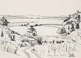 Bay, Nova Scotia by Illingworth Kerr, 1977, felt pen on paper, sold Apr 2013