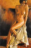 David Langevin, Peg [Posing on a] Stool, 2003, oil on canvas