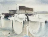 Franklin Herbert Palmer, Untitled - Moored Boats