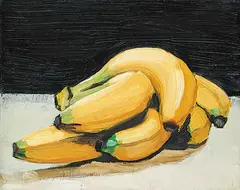 Bananas by Les Thomas, 1992, oil on wood board, sold Apr 2013