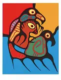 Richard Bedwash, Manabush and Spirit Birds #1/80, colour silkscreen on paper