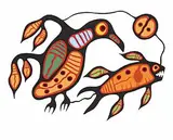 Richard Bedwash, Loon Catching Fish #7/110, colour silkscreen on paper