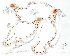 Edward Cobiness, Untitled - Ptarmigans, 1984, watercolour on paper