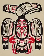 Thunderbird by Robert Davidson, 1970, colour silkscreen on paper, sold Mar 2013