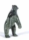 Pauloosie Adamie, Untitled - Standing Bear, green stone carving