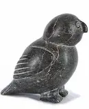 Jacob Oweetaluktuk, Owl, grey stone carving