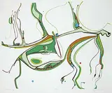 Alex Janvier, Gum Gum's Boy #16/49, 1975, colour silkscreen on paper