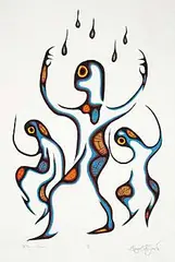 Goyce Kakegamic, Rain Dance #34/79, colour silkscreen on paper