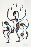 Goyce Kakegamic, Rain Dance #34/79, colour silkscreen on paper