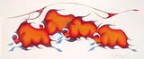 Gary J. Meeches, Untitled - Four Buffalo, 1980, acrylic on paper