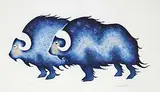 Gary J. Meeches, Musk-Ox #24/75, colour silkscreen on paper